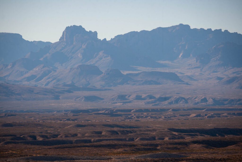 Chisos Mountains from Hot Springs Canyon Trail